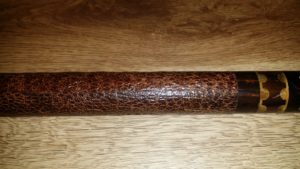 革巻き後のグリップ上部の写真