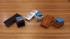 トカゲ革、象革、サメ革の自作ビリヤードチョークケース