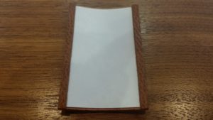 裏面の革張り後