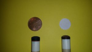 ビリヤードタップの10円玉と1セント硬貨のアール