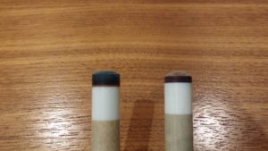 ビリヤードタップの10円玉と1セント硬貨のアール