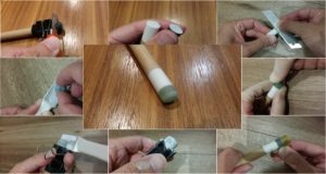 ビリヤードキュー樹脂タップの交換方法