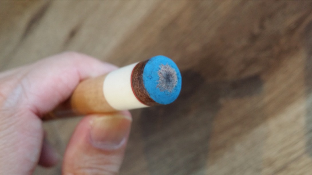 これで手裏剣 ビリヤードチョークの正しい塗り方 まちがった塗り方 ぬブロ
